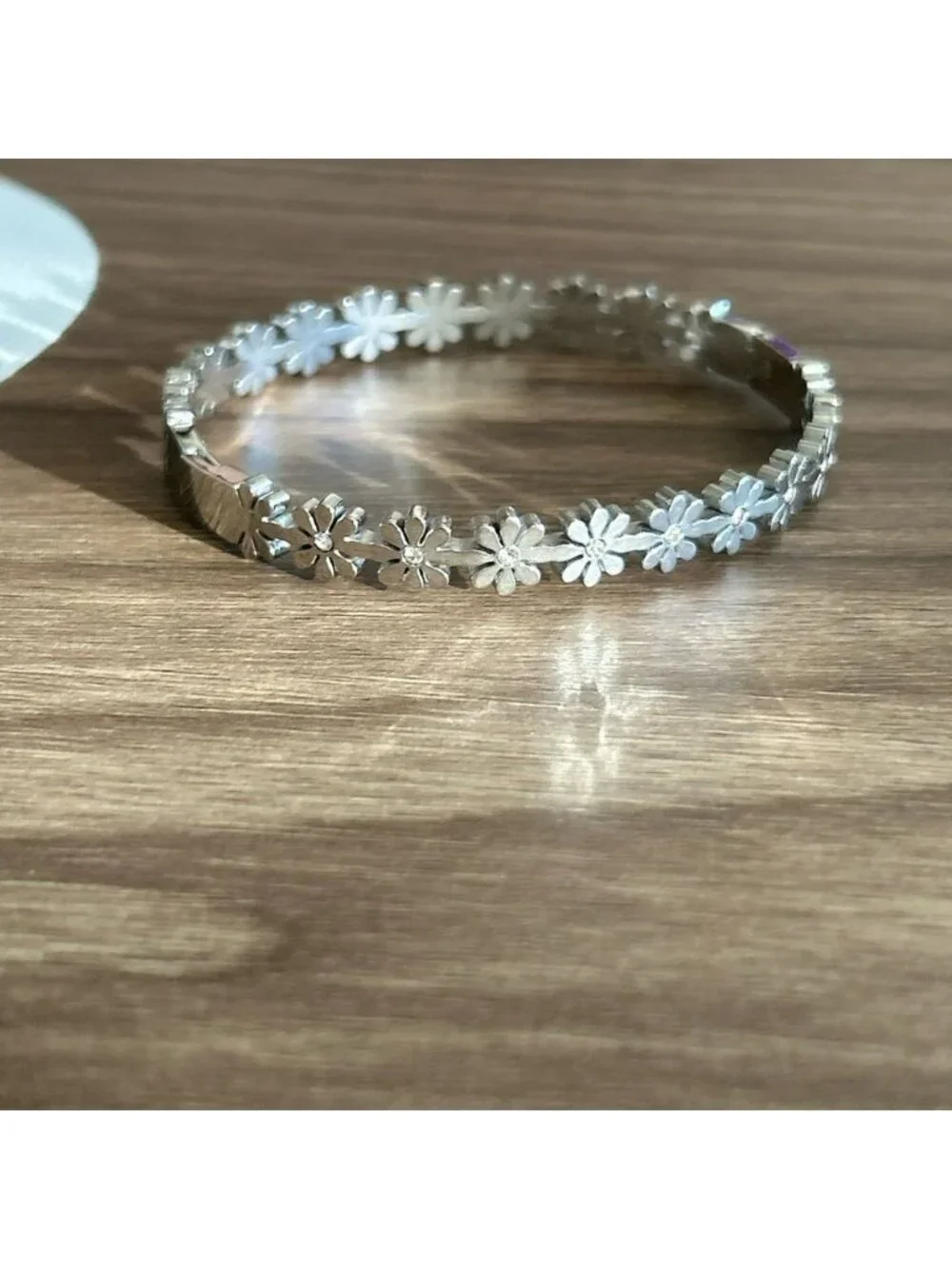 Floral Silver Bracelet Q334